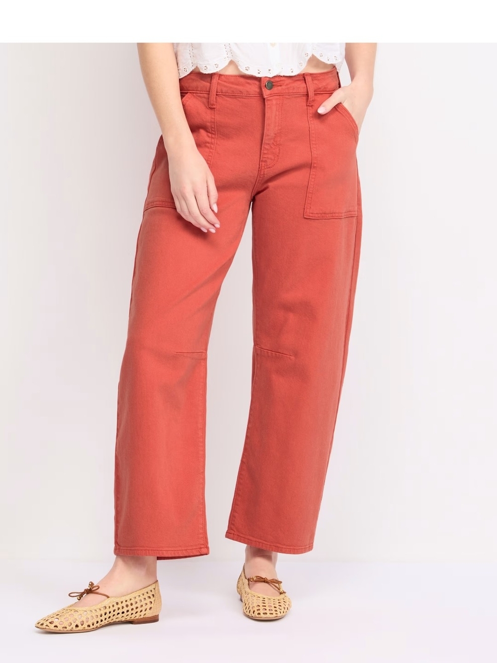 Just USA Utility Seamed Barrel Jean In Burnt Orange 🍂